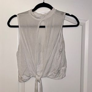 athleta high neck tie back tank